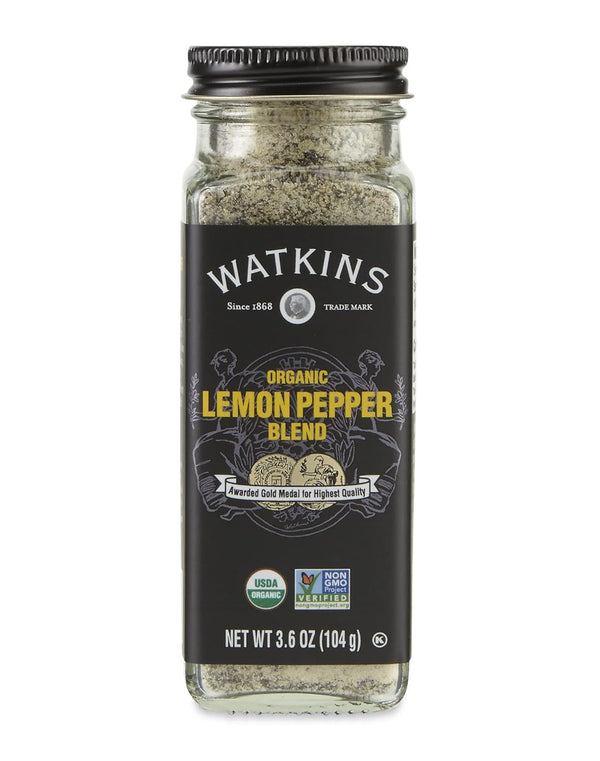 Watkins Gourmet Organic Spice Jar, Lemon Pepper Blend, 3.6 oz