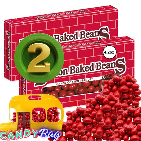 Think FWD (PACK 2) 8.4 Oz (Packaging OF Boston Baked Beans Coated Peanuts Candy - Total May Vary) - Comes With One Bus