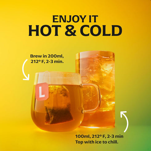 20 Lipton Smooth Mint with Lemon Peels Tea Bags, caffeine free Tea, Fruit and Herbal Tea, Individually Wrapped, Tea