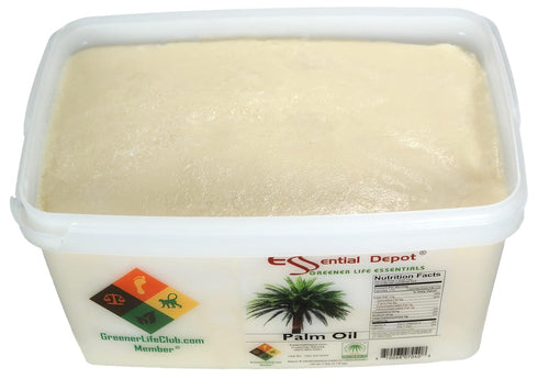 7 lbs 1 Essential Depot Palm Oil - RSPO Certified - Sustainable - Food Grade - Not Hydrogenated - in a Gallon Pail