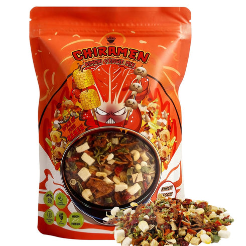 CHIRAMEN Kimchi Veggie Mix Dried Ramen Toppings, Kimchi, Mushrooms, Sweet Pepper, Tofu,