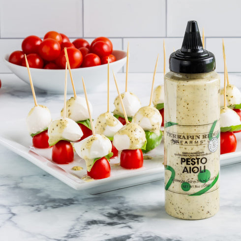 Pack 7.5 8 Oz (Pack 4) Terrapin Ridge Farms Aioli Garnishing Sauce Variety Everything, Bacon, Jalapeo & Pesto Flavors