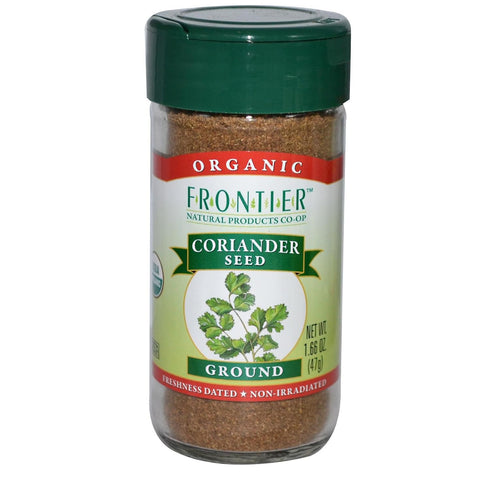 Frontier Co-op Organic Ground Coriander Seed, 1.66 Ounce Bottle