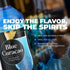 ATREVO 1 Blue Curacao Syrup Non Alcoholic - Original Bitter Orange Citrus Flavor with Liquor Pourer Dispenser, Ideal