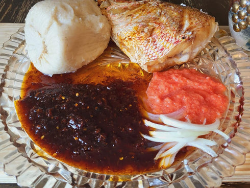 Seli Foods Spicy16 oz Shito Sauce/Seafood condiment/Chili Sauce/Hot pepper sauce Medium jar
