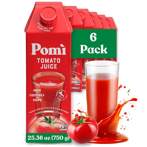 Pom Tomato Juice 25.36 fl oz (Pack of 6) - Made from
