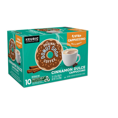 10 Count (Pack 6) The Original Donut Shop One-Step Cinnamon Dulce Cappuccino, Keurig Single-Serve K-Cup Pods