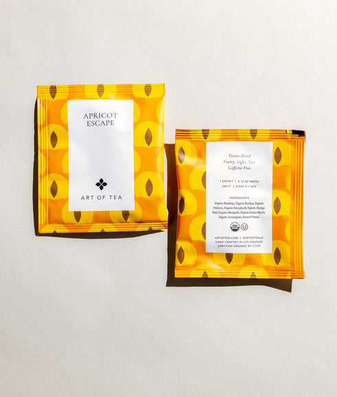 50 Art of Tea | Apricot Escape - Caffeine Free | Pyramid Tea Bag Sachets