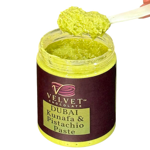 Pistachio and Kunafa Filling. Dubai Chocolate Pistachio Cream with Crispy Kataifi |