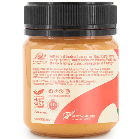 515+ 100% 15+ 7.9 oz Steens Manuka Honey - MGO - Pure & Raw Certified UMF Manuka Honey - Bottled and Sealed in New