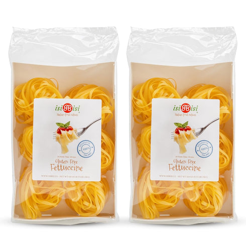 isiBisi Gluten-Free Fettuccine Nest Pasta - 2-Pack, Corn and Rice Noodles -