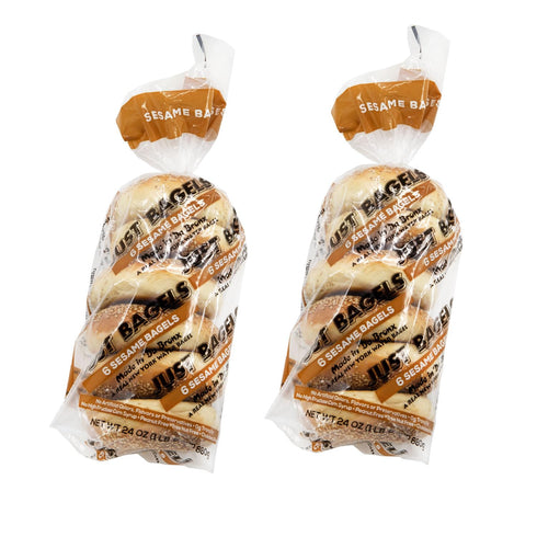 2 Packs 6 Pack 12 Just Bagels Sesame Bagels - Of Bagels Per - Total Non-GMO
