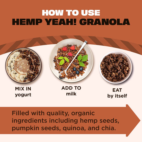 10oz 11g 4g 3.5g 3 6 60g Manitoba Harvest Hemp Yeah Superseed Granola, Dark Chocolate - - Protein, Fiber, Omega & per