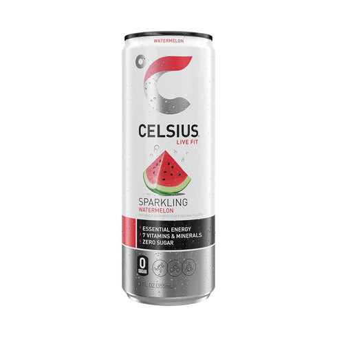 12 Oz (Pack 12) CELSIUS Sparkling Watermelon, Sugar Free Energy Drink, Fl