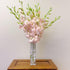10 Athenas Garden Fresh Cut Peachy Pink Orchids Stems Dendrobium Orchids Flowers with Vase and Rocks