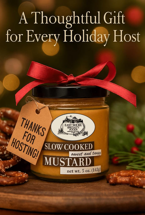 5 oz East Shore Sweet & Tangy Mustard Gourmet Dipping Mustard for Pretzels, Sandwiches & Glazes, Jar