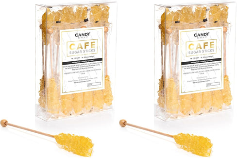 Candy Envy - Gold Caf Sugar Sticks Mini Rock Candy - 18