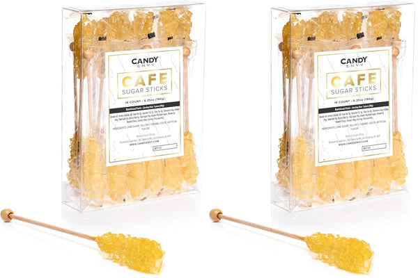 Candy Envy - Gold Caf Sugar Sticks Mini Rock Candy - 18
