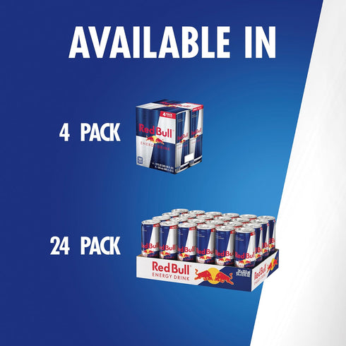 114mg 12 Oz, Pack 24 Red Bull Energy Drink with Caffeine plus Taurine & B Vitamins, Fl of Cans