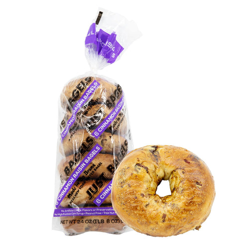 Just Bagels - Cinnamon Raisin Bagels - 2 Packs Of 6 Bagels