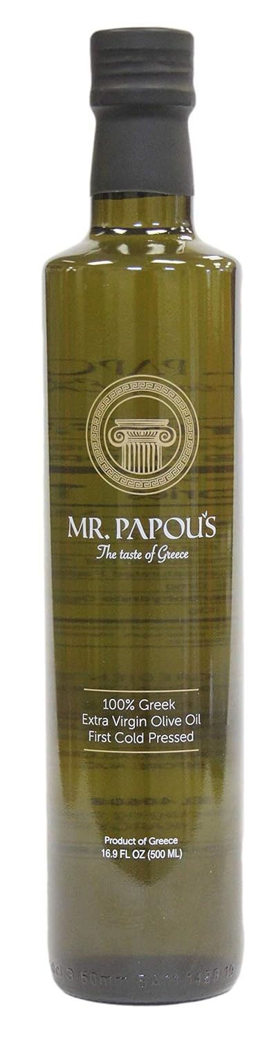 Mr. Papou's Authentic Greek Extra Virgin Olive Oil High Polyphenols, First Cold
