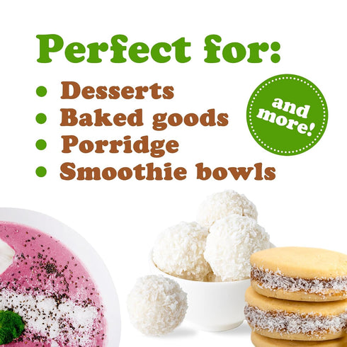 6 Food to Live Organic Fine Shredded Coconut, Ounces Non-GMO, Raw, Unsweetened, Unsulfured, Desiccated, Shaved Meat.