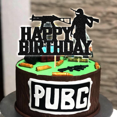 Video Game Happy Birthday Cake Topper, Funny Level Up Cake Decor for Game Controller Party Supplies