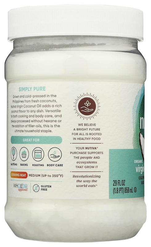 54 Oz Nutiva Coconut Oil Organic Extra Virgin