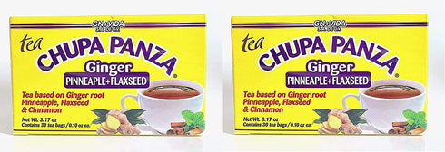 Tea CHUPA Panza, Tea Based ONGINGER Root, PINEAPPLE, Flaxseed & Cinnamon (30 Tea Bags/0.10 oz Each) (2-Pack)
