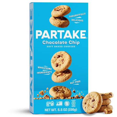 Gluten Free Partake Soft Baked Chocolate Chip Cookies - Vegan - Free