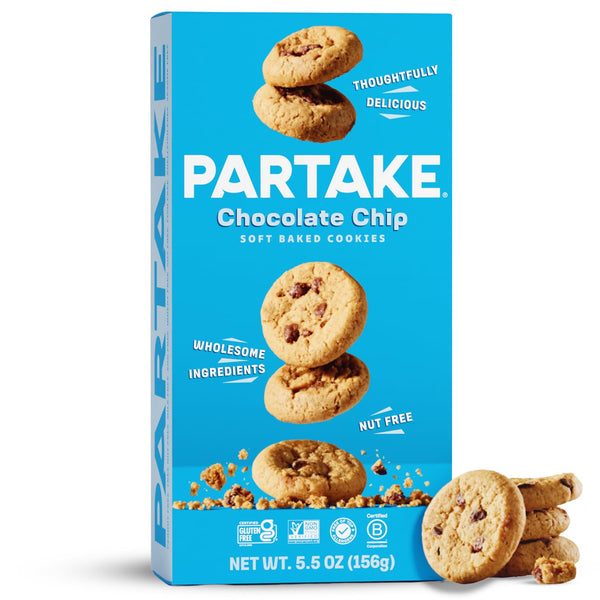 Gluten Free Partake Soft Baked Chocolate Chip Cookies - Vegan - Free