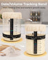 47 oz Lorzon Sourdough Starter Jar Kit - Large Wide Mouth Bread Starter Jar with Feeding Tracking Band, Silicone