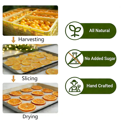 7.05oz/200g,Approx 50 60+ XIHUDE Dried Orange Slices to Slices,Sugar Free Natural Fruit for Cocktails,Christmas
