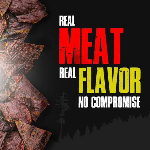 3-Ingredient 4 Pack Carnivore Electrolytes Beef Jerky - High Protein Premium Jerky Snacks - Keto-Friendly and Sugar