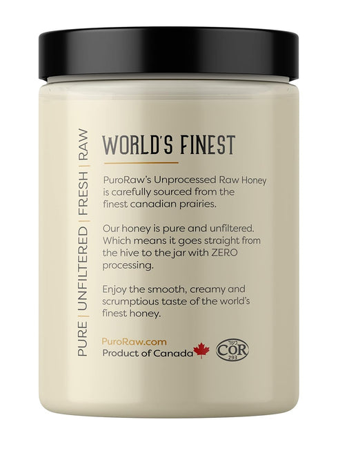 Fladora 2.2 lb. 2.2 Raw Honey, White Honey, Raw Unfiltered Honey, Pure Honey, Natural Honey Raw Unfiltered, White Raw