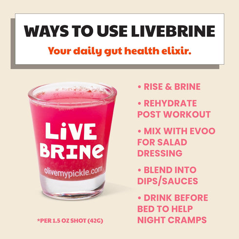 39 2 Pack 26 Olive My Pickle Probiotic Pickle Juice - Ounces | of LiveBrine Dragon Fruit & Strawberry Pickle Juice