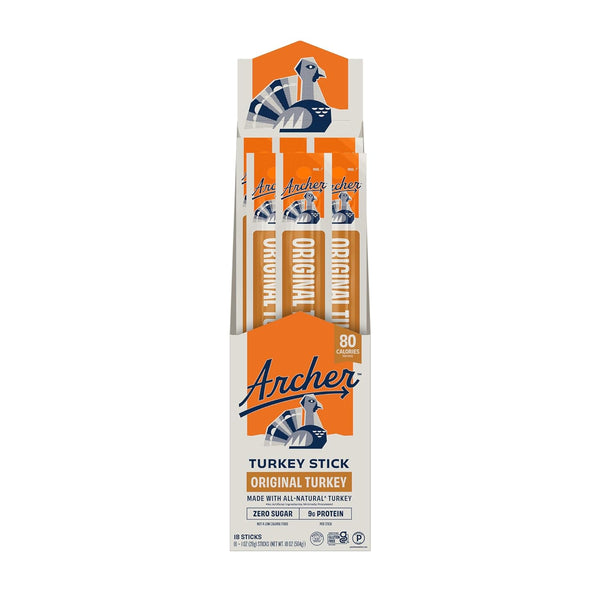 Archer Jerky Turkey Jerky Sticks - All Natural Protein Snack, Meat Snack