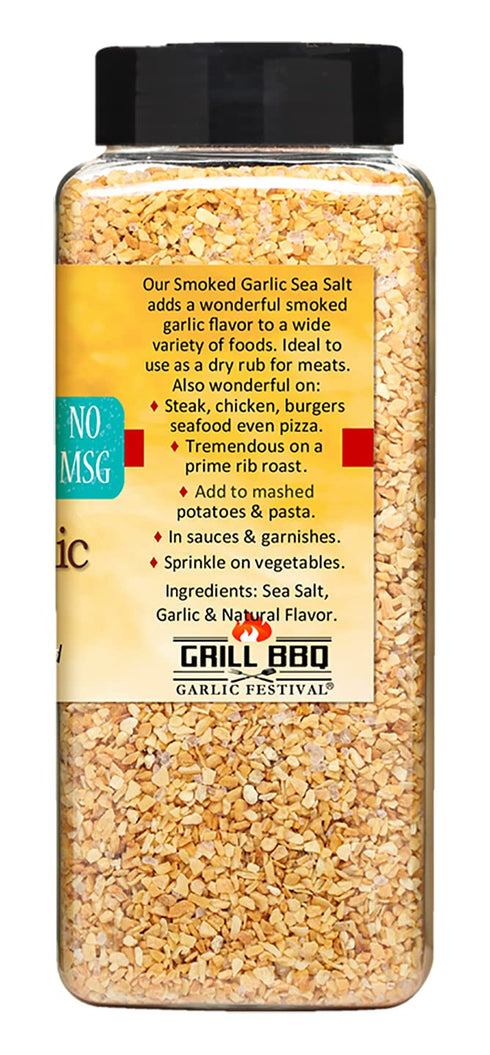 1 lb. 10 oz. Garlic Festival Foods Smoked Garlic Sea Salt Grande