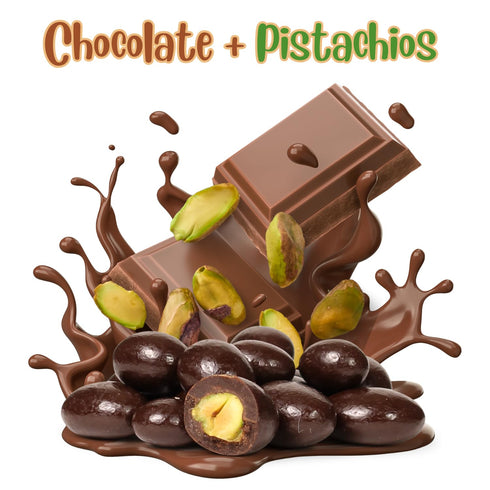 2 lbs Dark Chocolate Covered Pistachio by It's Delish, Bulk Bag | Chocolate Candy Nuts Bulk Pistachios Chocolates Sweet
