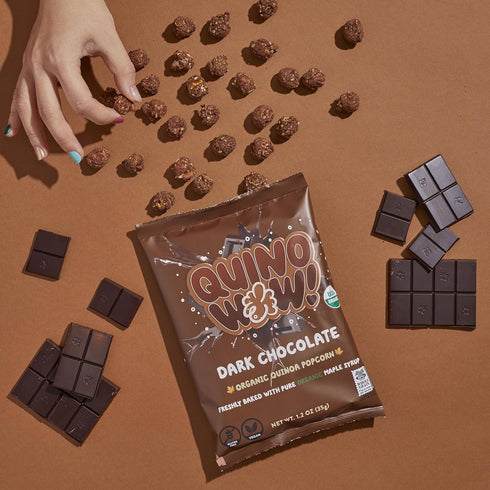 Pack 3) QuinoWow! Organic Quinoa Popcorn Low Sugar, High Fiber, Air Popped, Vegan & Gluten Free Made with Pure Organic