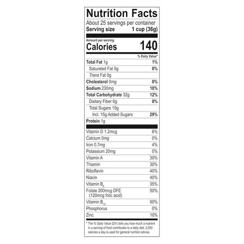 32 OZ Malt-O-Meal Fruity Dyno Bites Cereal, Gluten Free Breakfast Cereal with Fruity Flavor, Resealable Bag