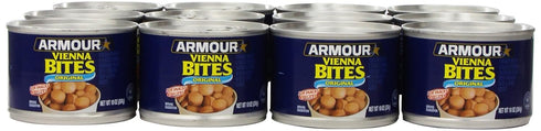 Armour 10 OZ (Pack 12) Star Vienna Sausage Bites, Original Flavor, Canned Sausage