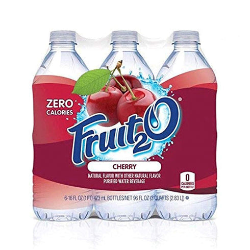 Fruit2O Zero Calorie Flavored Water, Cherry, 6 Count (Pack of 4)
