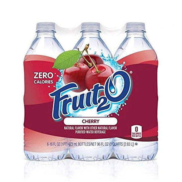 Fruit2O Zero Calorie Flavored Water, Cherry, 6 Count (Pack of 4)