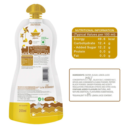 NWIL Summer (Pack 6, 200ml Paper Boat Jaljeera, Refreshing Drink, No Added Preservatives and Colours of each)