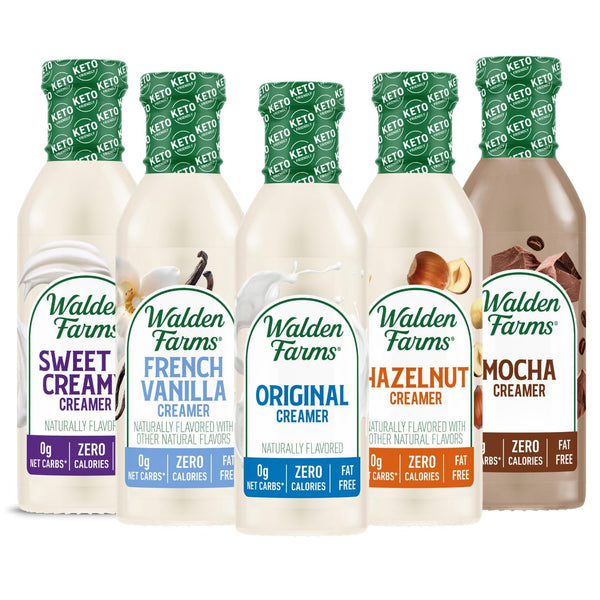 Walden Farms Coffee Creamers Variety Pack - Original, Sweet Cream, Mocha, Hazelnut