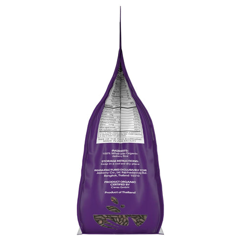 15oz (3 Pack) Jasberry - Organic Superfood Rice, Soft & Aromatic Whole Grain Purple Rice, High in Antioxidants