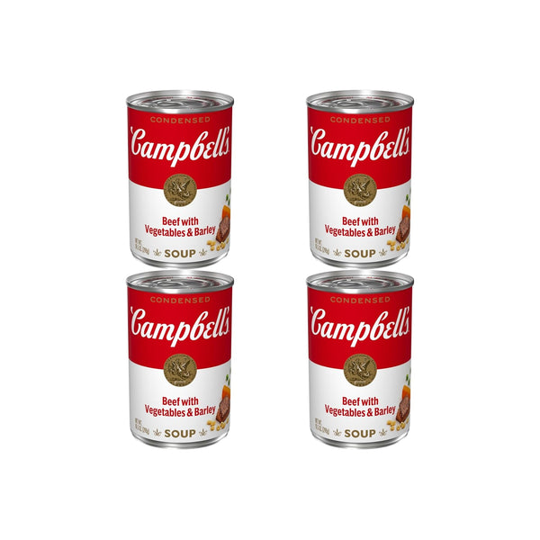 Campbell's Condensed Beef Soup With Vegetables and Barley, 10.5 oz Can (Pack