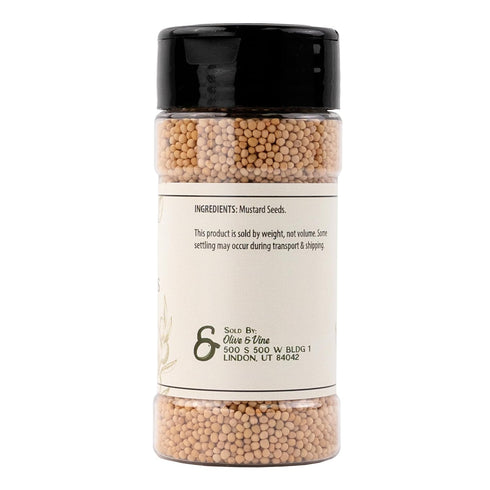 (2.99 Olive & Vine Yellow Mustard Seeds, Tangy Flavor, For Pickling & Cooking, Rich Tradition, Authentic Taste