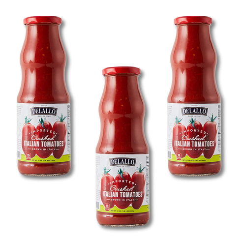 DeLallo Italian Crushed Tomatoes, Made in Italy, Rich Vibrant Flavor, Tender Meaty